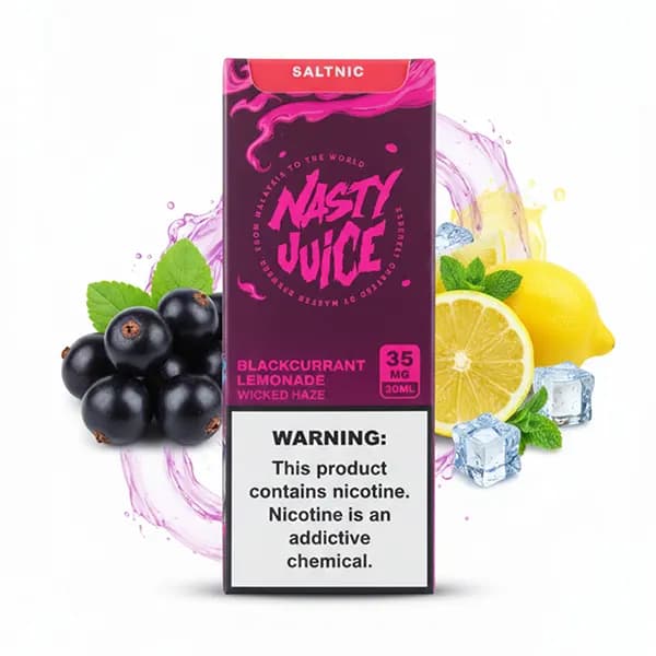 سالت نیکوتین انگور فرنگی لیموناد نستی | Nasty Blackcurrant Lemonade SaltNic