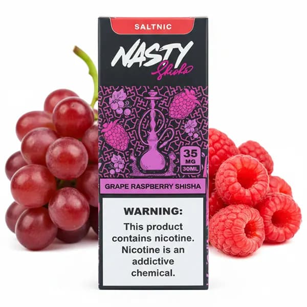 سالت نیکوتین انگور تمشک نستی | Nasty Grape Raspberry Shisha SaltNic