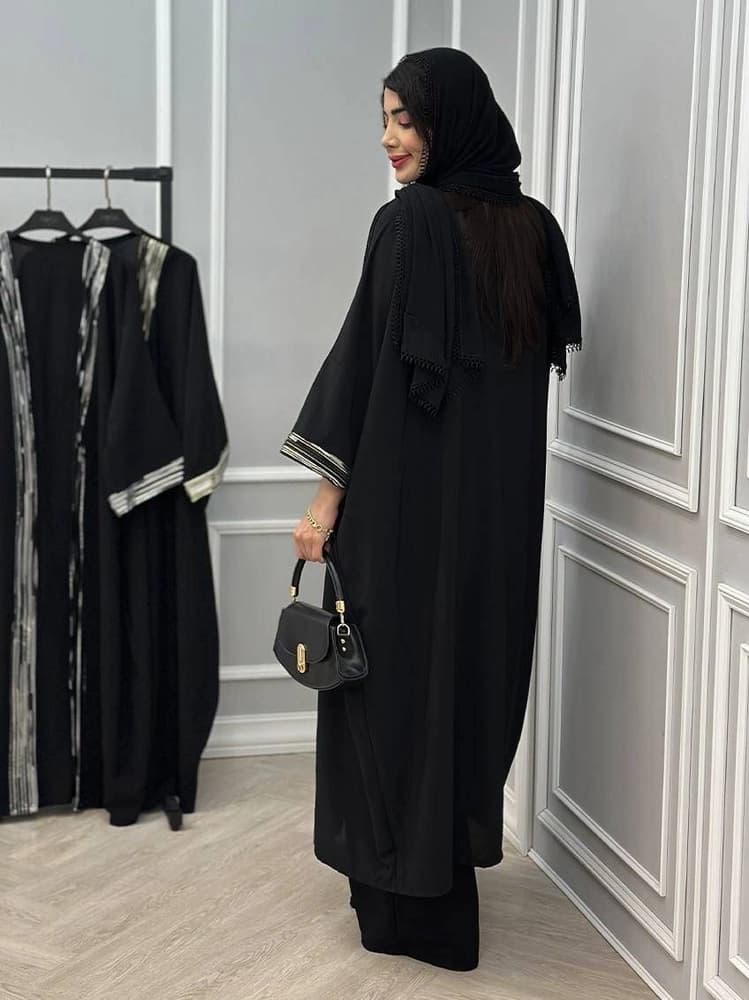 عبا زنانه جلو باز مدل حورا — تصویر ۶