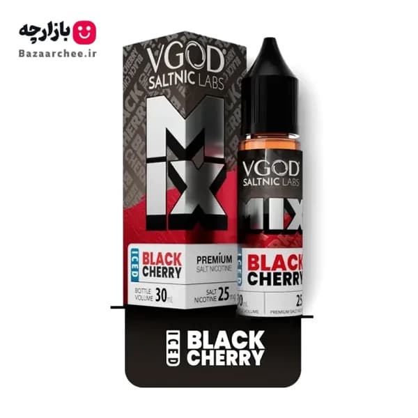 سالت نیکوتین میکس گیلاس سیاه یخ ویگاد | VGOD MIX ICED BLACK CHERRY SaltNic — تصویر ۳