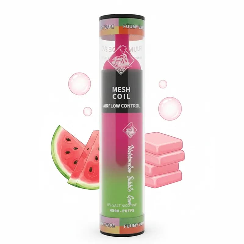 پاد یکبار مصرف 4500 پاف آدامس بادکنکی هندوانه فومی ویپ | FuumyVape Evo 4500 Puufs Watermelon Bubble Gum