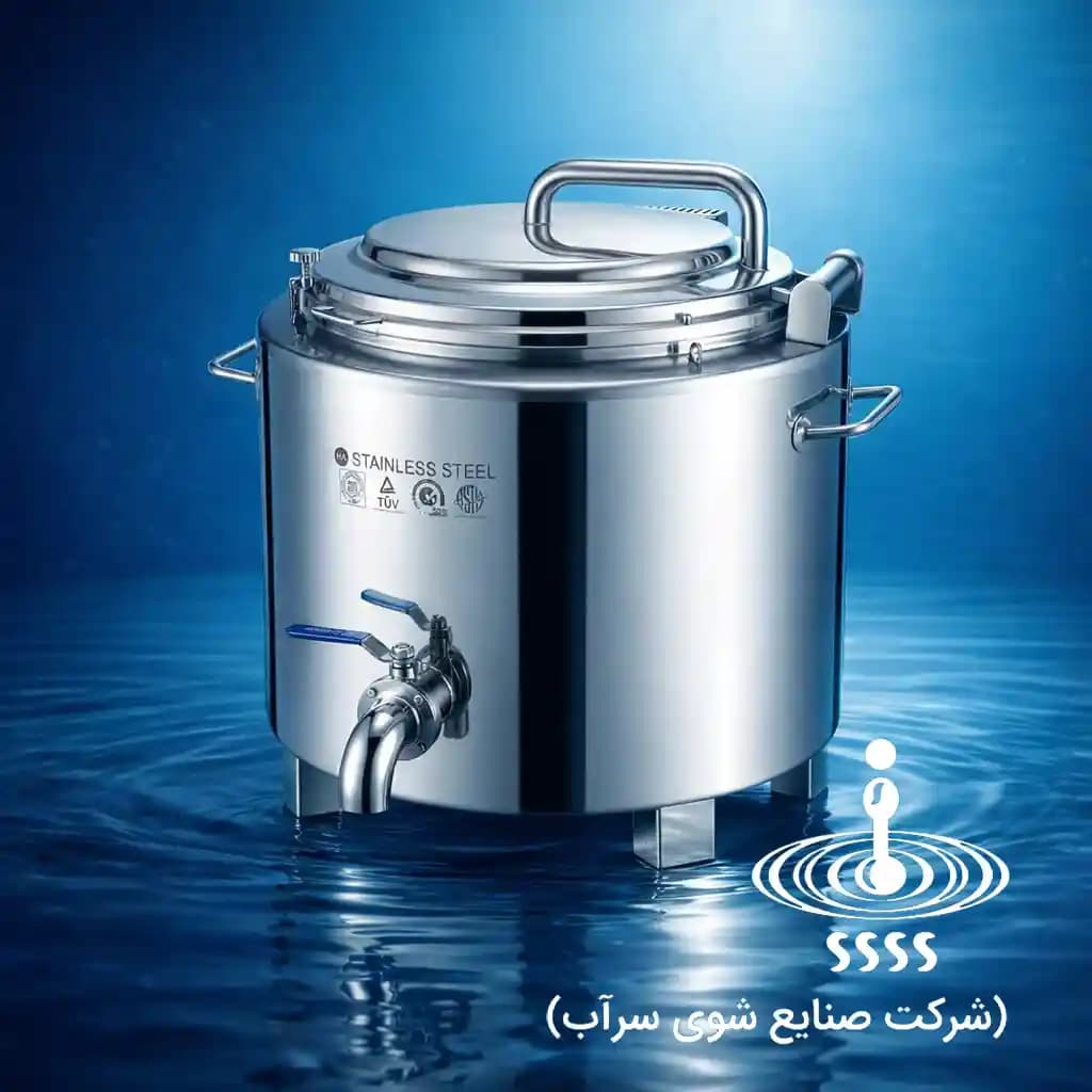 دیگ پخت خورشت و برنج صنعتی استیل [مکعبی و استوانه‌ای]