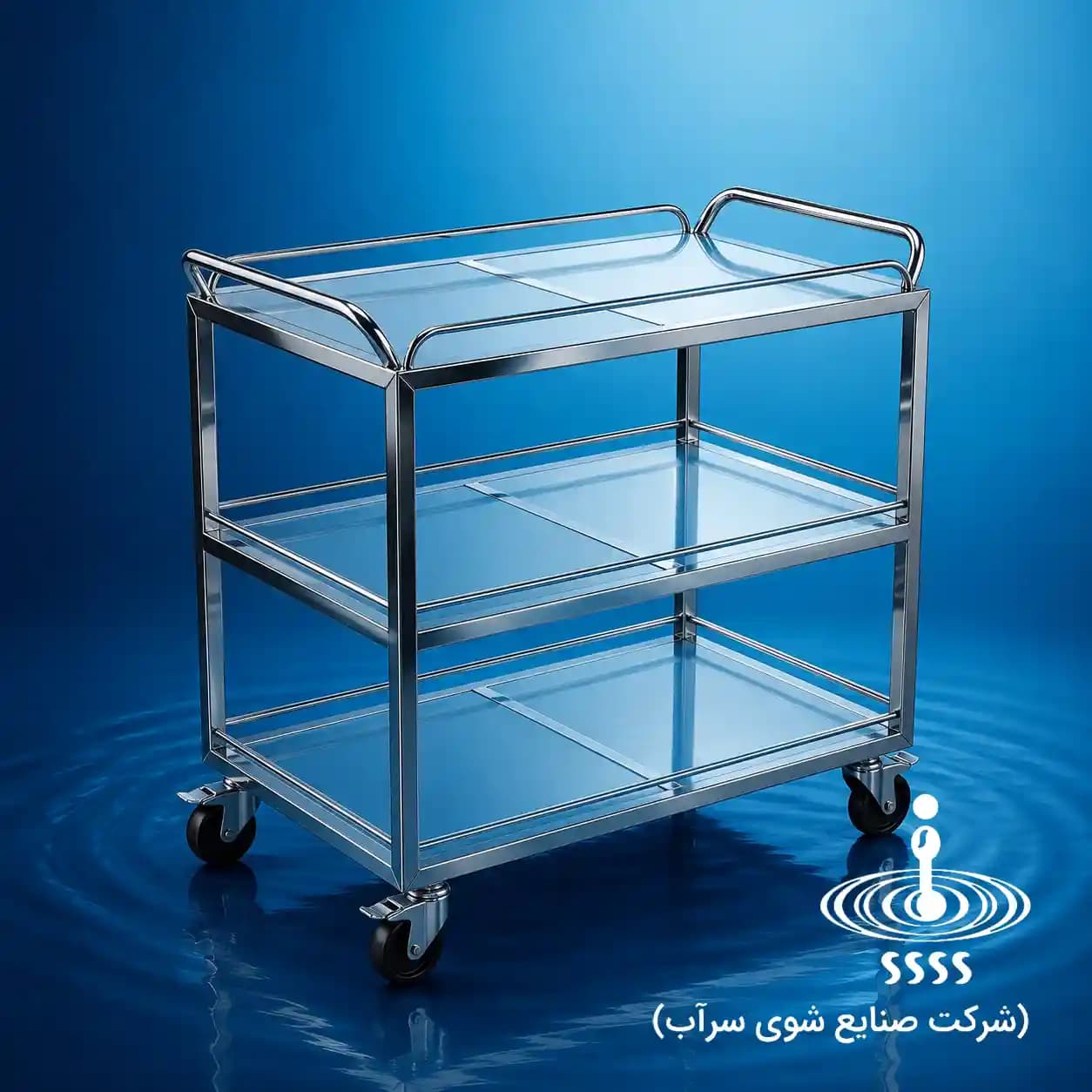 ترولی حمل ظرف استیل | ترولی حمل ظروف رستورانی و صنعتی