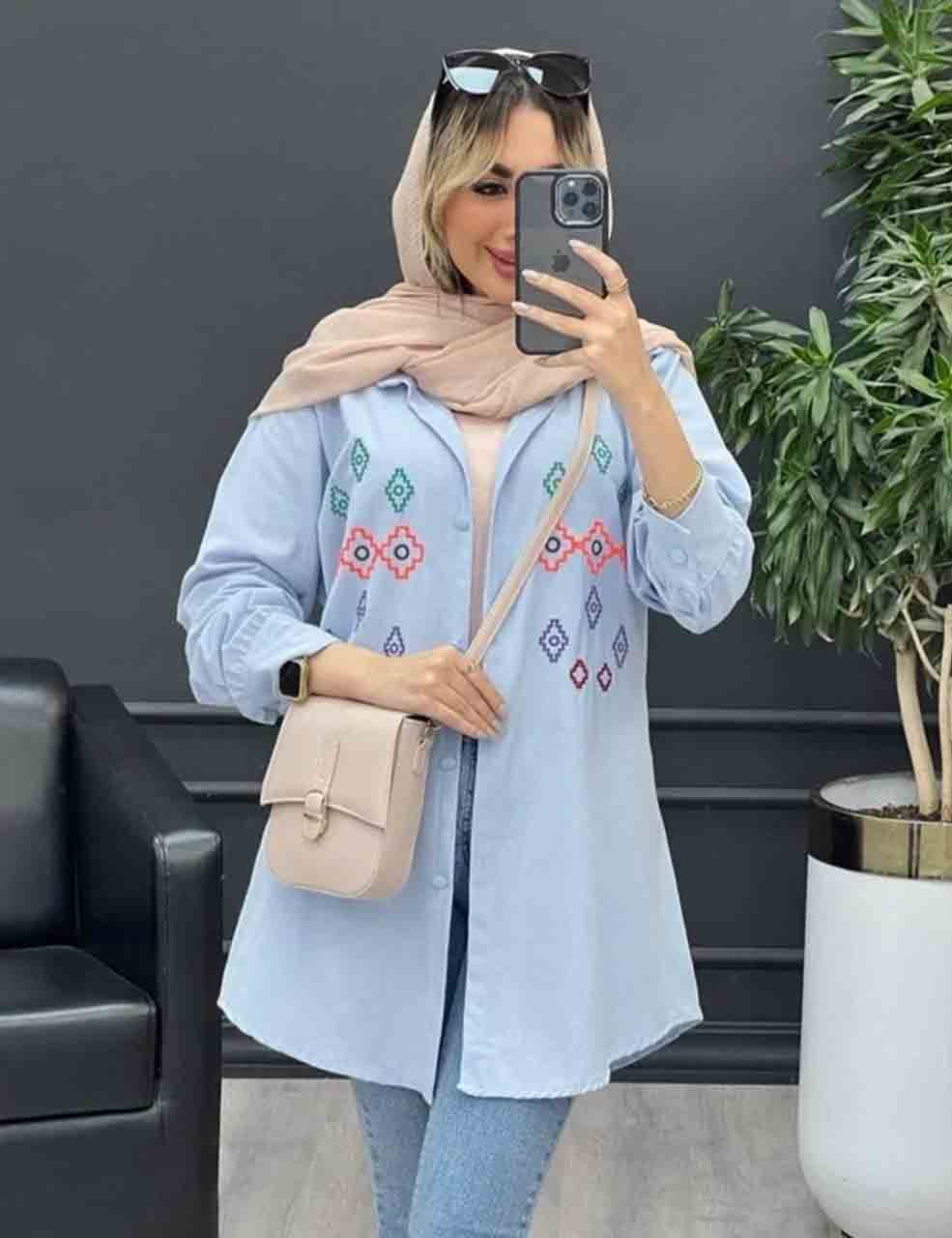 شومیز مانتویی زنانه مدل زهره_شیکان کده — تصویر ۵