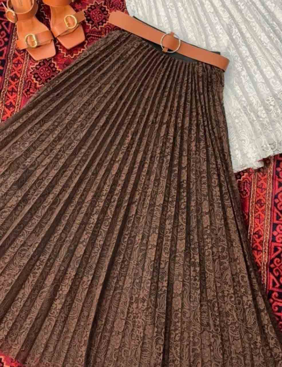 دامن زنانه گیپور پلیسه زیبا_شیکان کده — تصویر ۴