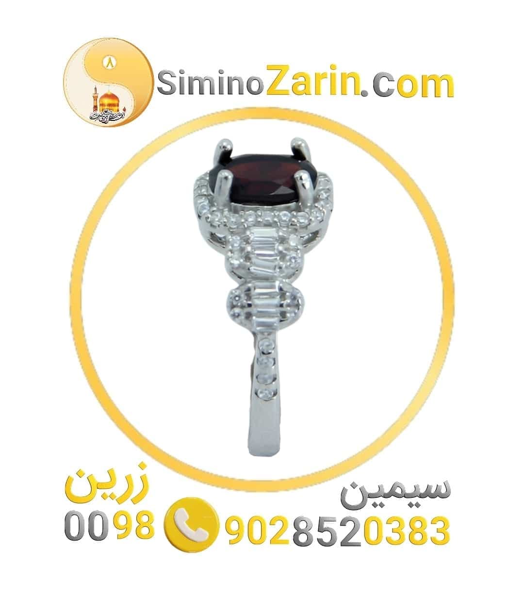 انگشتر زنانه نقره گارنت | 8245.7 — تصویر ۳