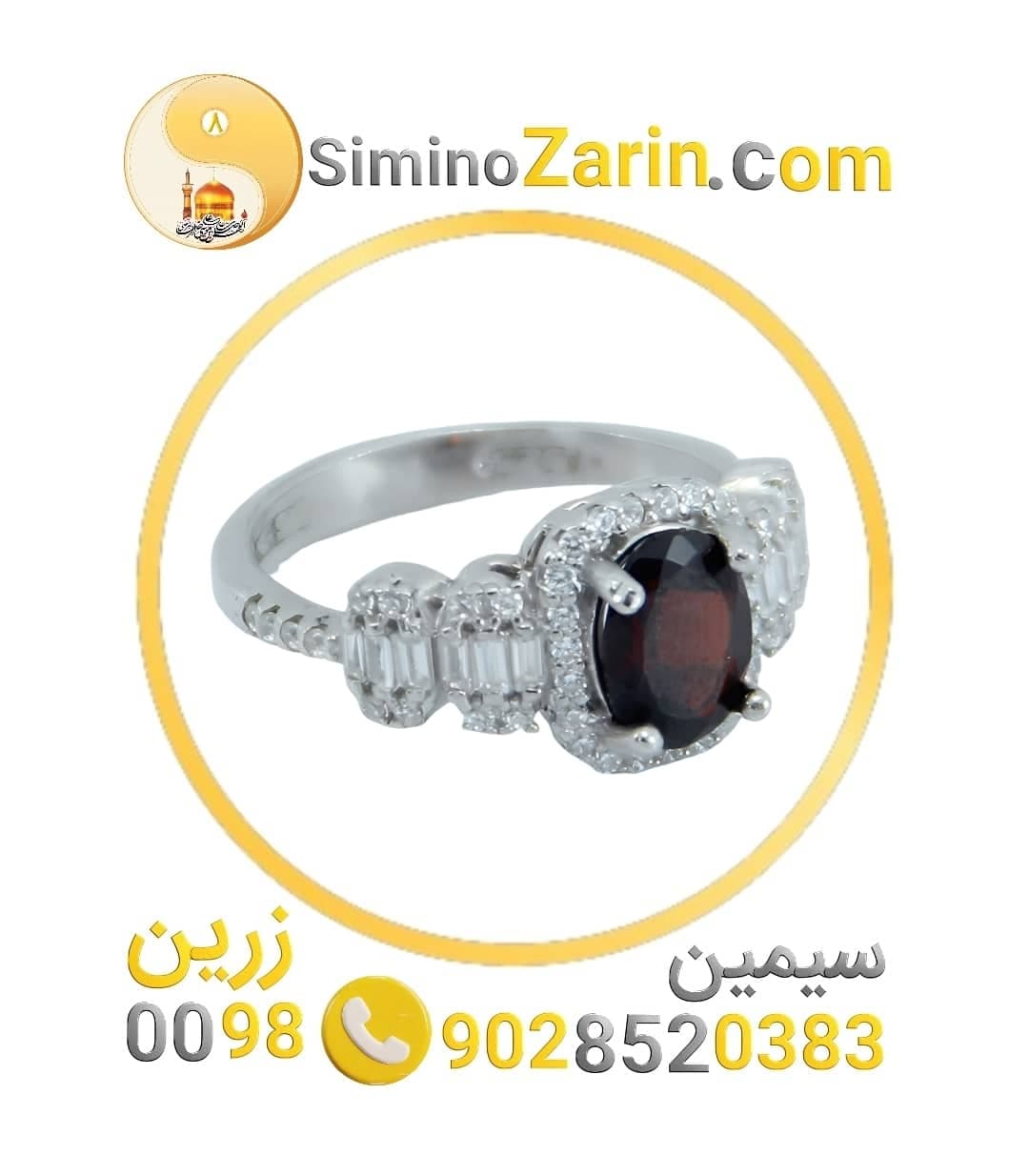 انگشتر زنانه نقره گارنت | 8245.7 — تصویر ۵