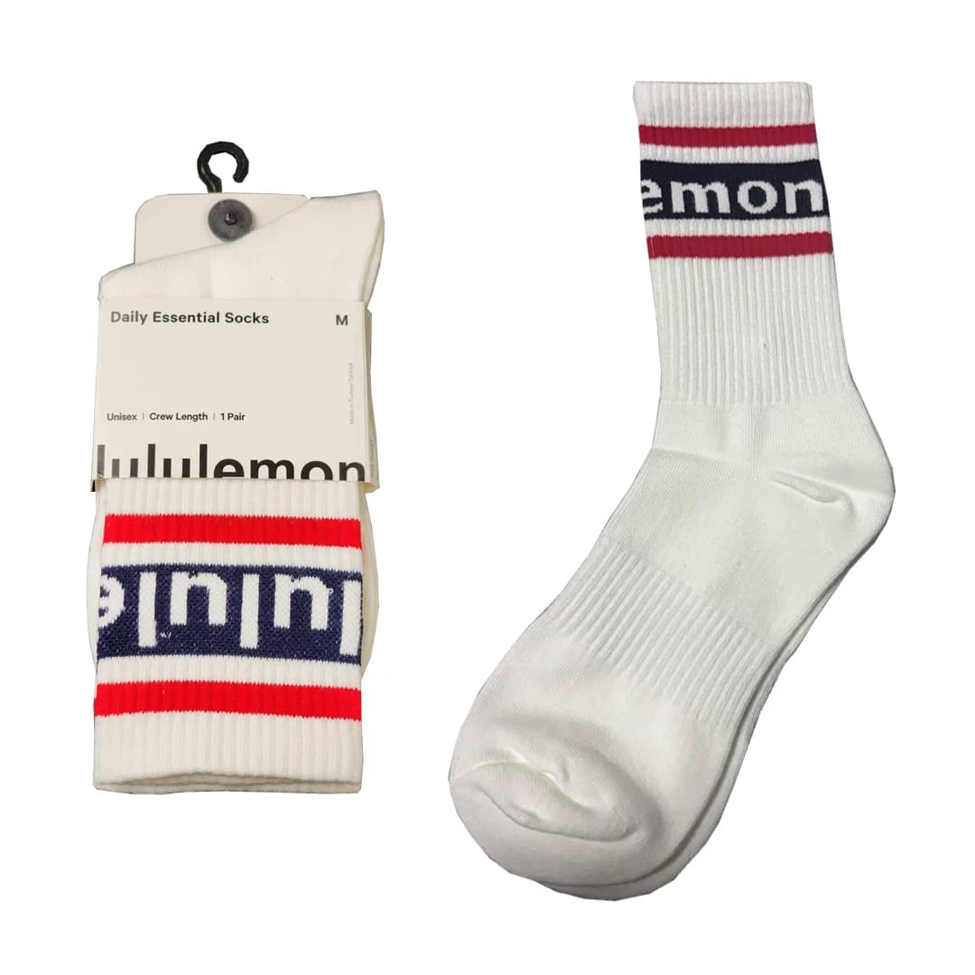 جوراب طرحدار لولولمون Unisex Daily Essential Socks