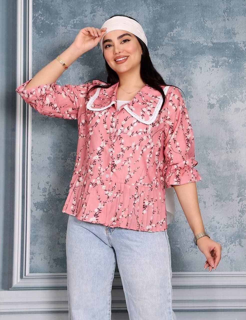 شومیز زنانه عروسکی شکوفه — تصویر ۲