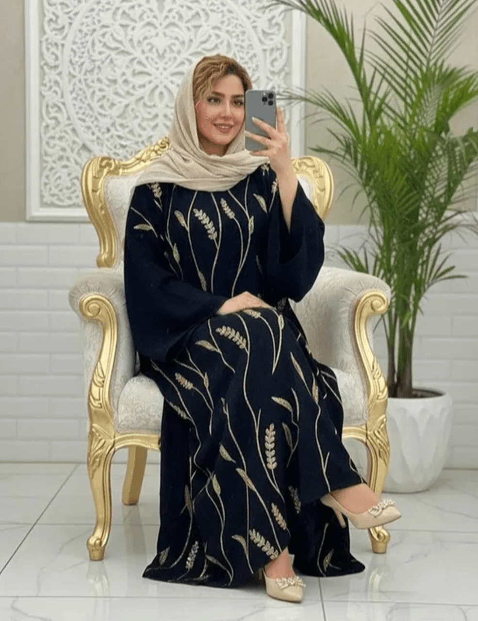 عبای زیبا و مجلسی گل گندم — تصویر ۲