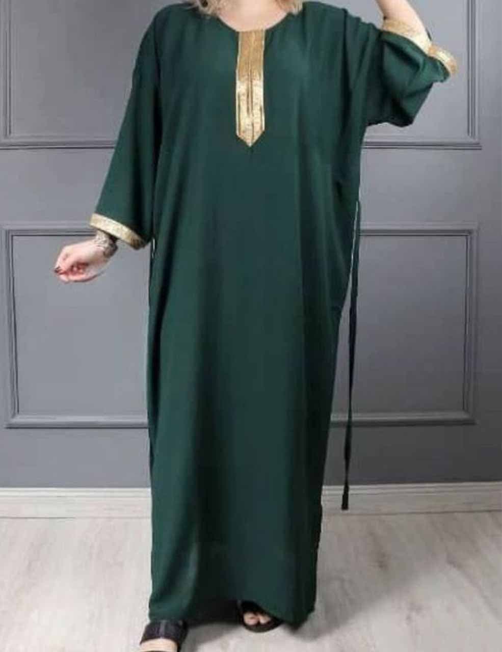 لباس زنانه ماکسی ساده طلاکوب_شیکان — تصویر ۴