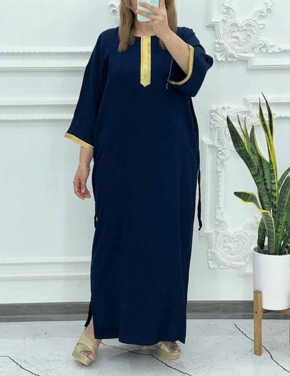 لباس زنانه ماکسی ساده طلاکوب_شیکان — تصویر ۷