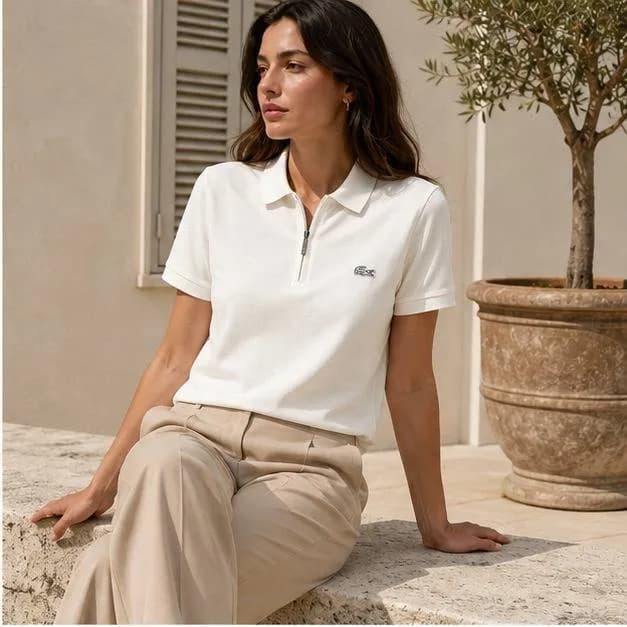 پولوشرت lacoste سفید — تصویر ۶