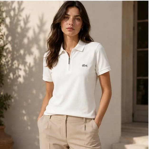 پولوشرت lacoste سفید — تصویر ۴