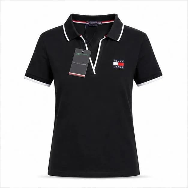 پولوشرت tommy مشکی — تصویر ۲