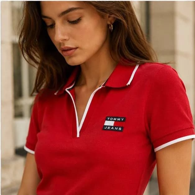 پولوشرت tommy قرمز — تصویر ۶