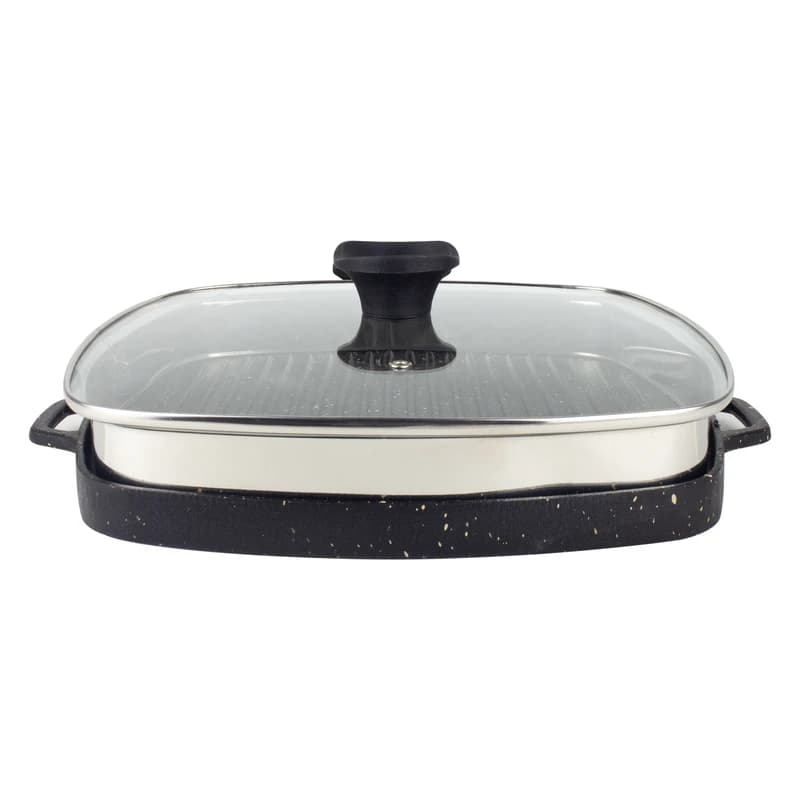 تابه گریل چدنی یونیک مربع درب دار UN-6009