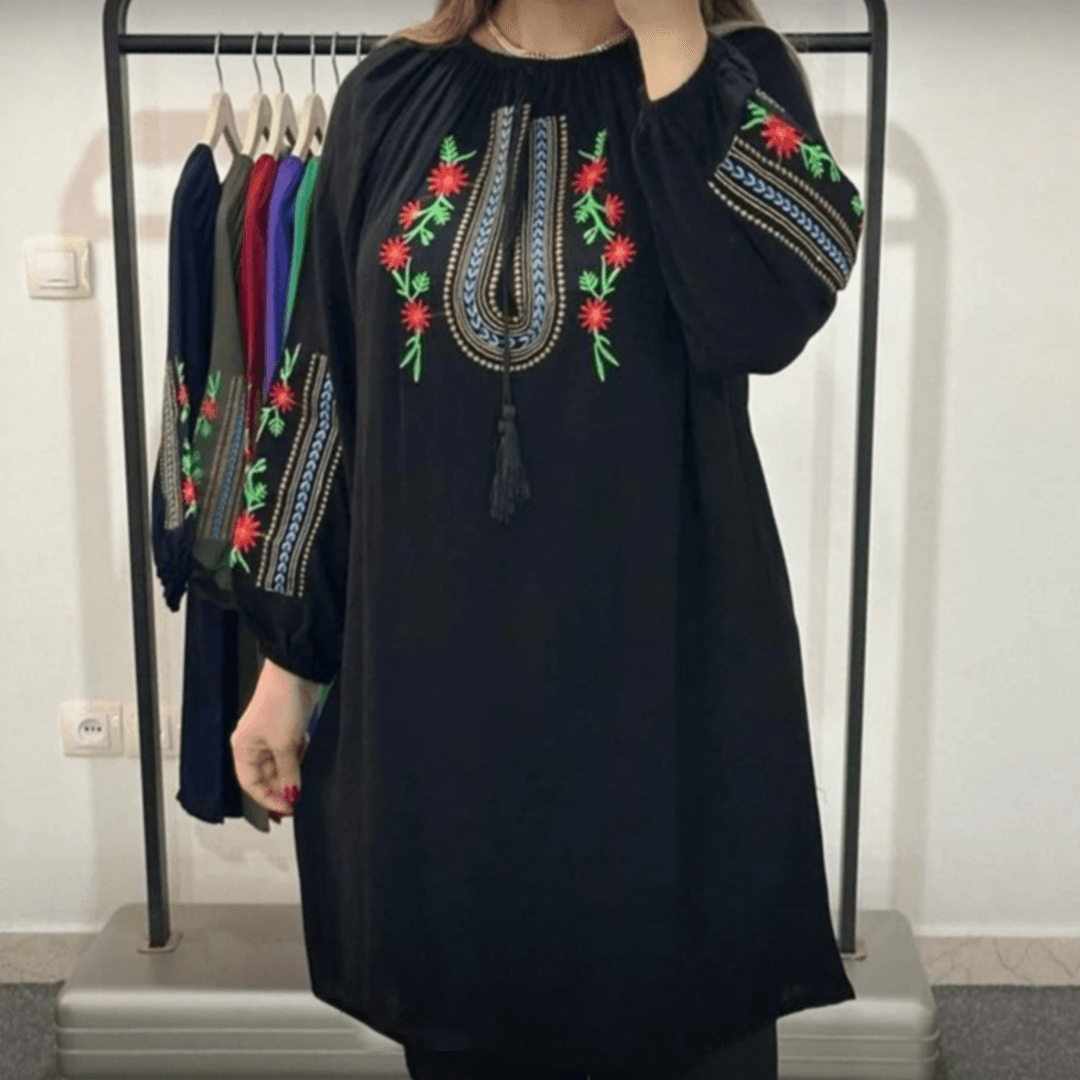 شومیز زنانه گلدوزی نخی_شیکان — تصویر ۲