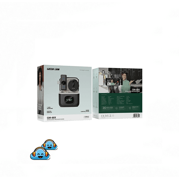 میکروفون بی‌سیم گرین لاین GM-88X با نمایشگر دیجیتال — تصویر ۲