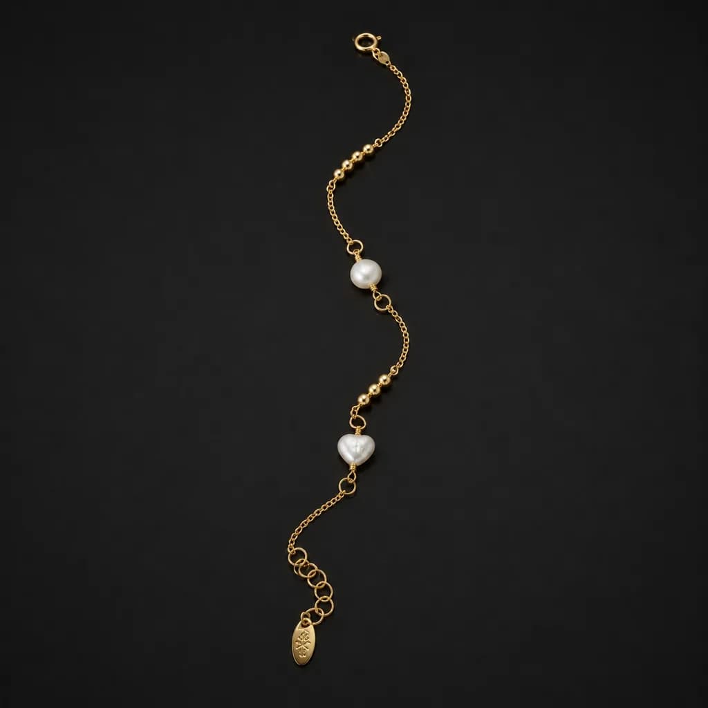پابند طلایی YSX Jewelry با مروارید نامنظم