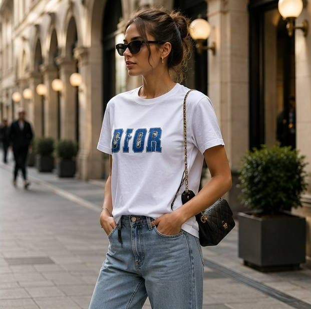 تیشرت آستین کوتاه سفید DIOR — تصویر ۳
