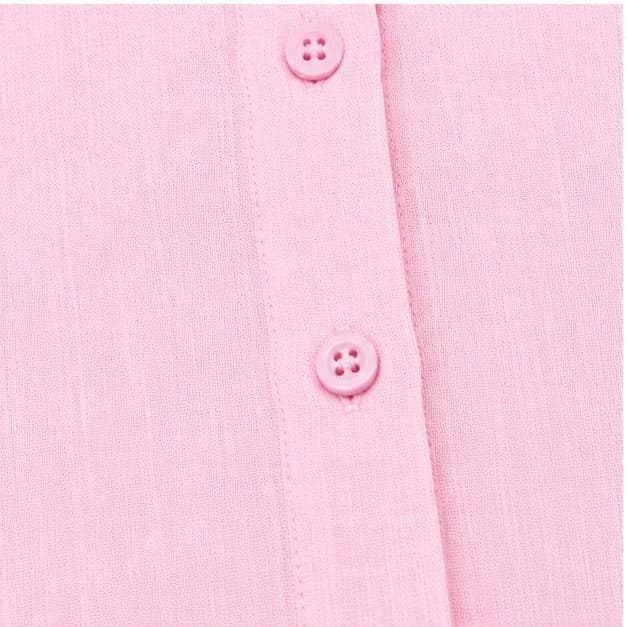 شومیز آستین بلند زنانه برند JEBER (صورتی ساده) — تصویر ۴