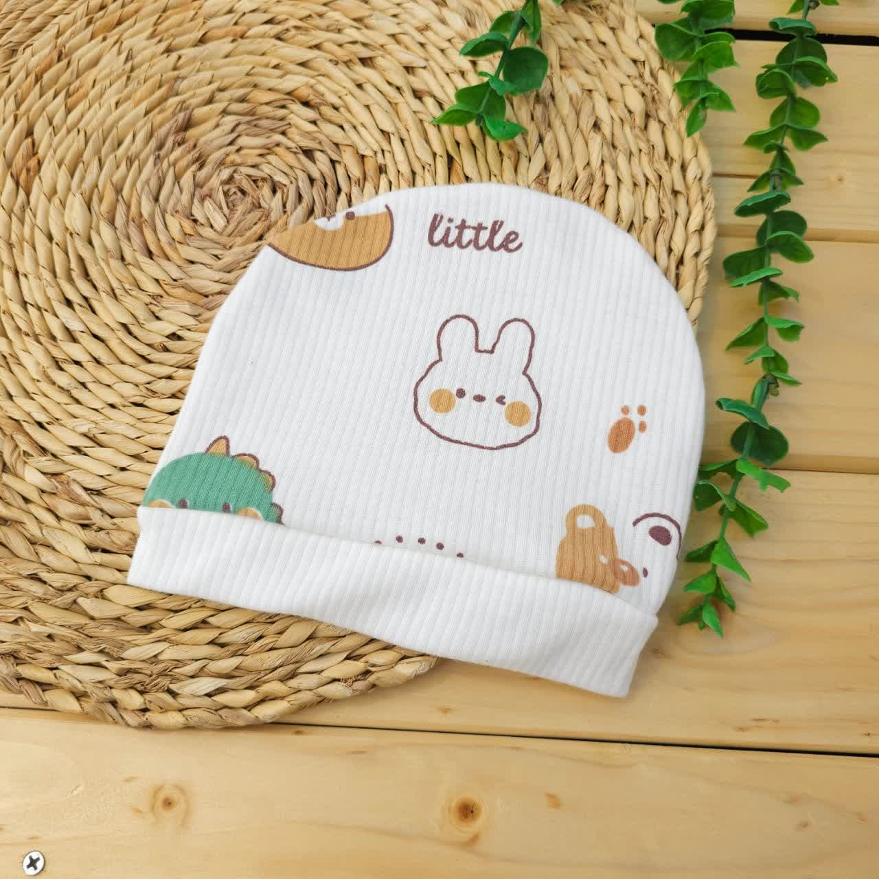سرهمی کلاه دار کبریتی طرح حیوانات Little One سفید نی نی روز — تصویر ۴
