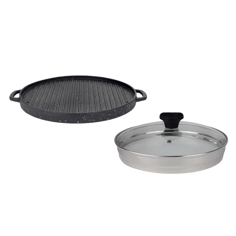 تابه گریل یونیک مدل گرد کد UN-6003 سایز 28 — تصویر ۶