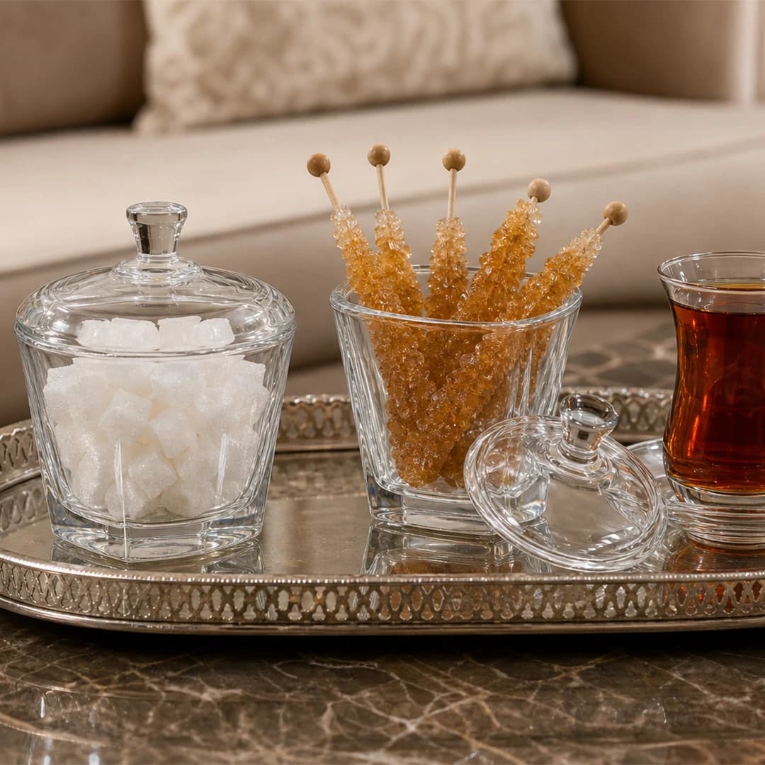 قندان شیشه ای مدل استرلینگ برند لوکاتلی — تصویر ۴