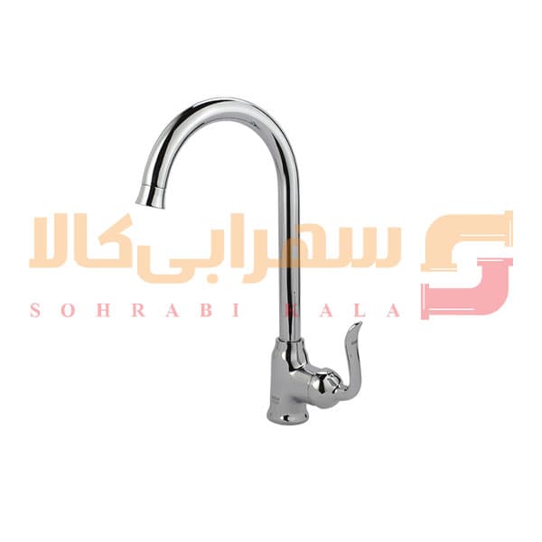 شیر آشپزخانه کسری مدل رابین کروم — تصویر ۴