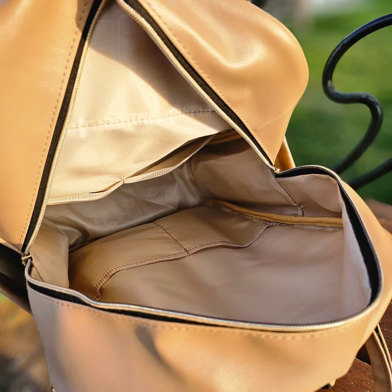 کیف کوله 3تکه (کیف کوچک و زیرانداز) گلدوزی دار تدی سبز Sunnbaby — تصویر ۷