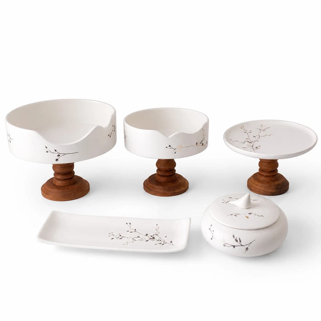 آجیل خوری ترکیب سرامیک و چوب — تصویر ۴