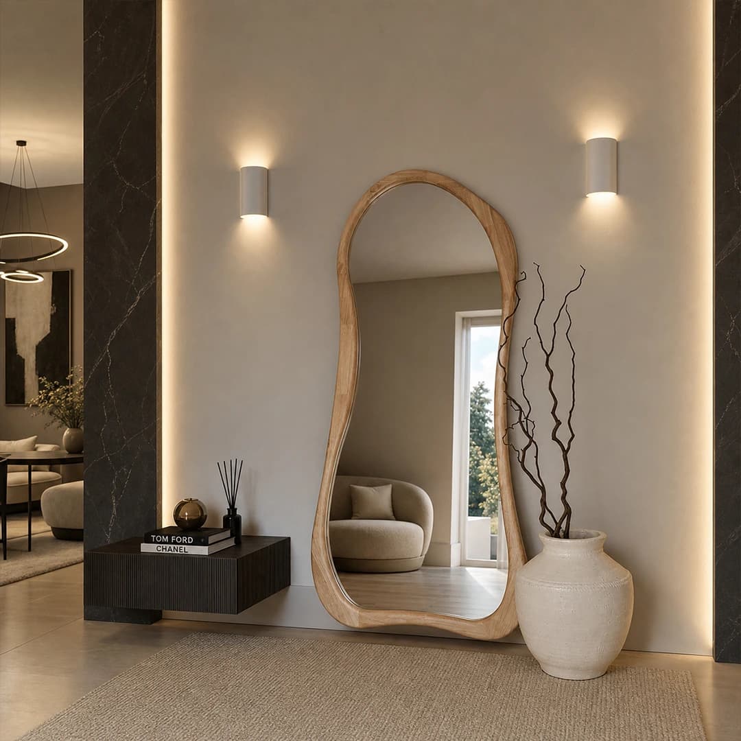 آینه ایستاده لینا با چوب راش — تصویر ۵