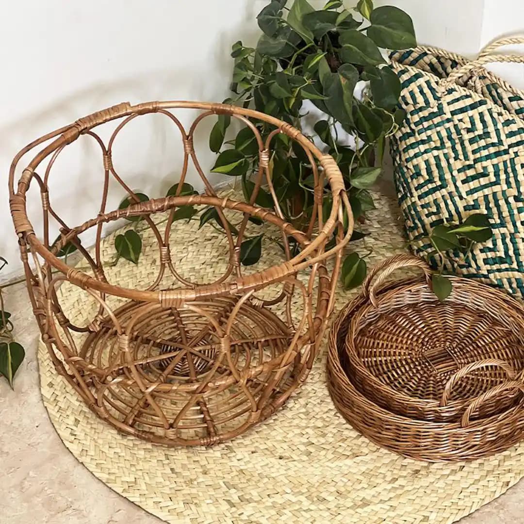 سبد کوسن حصیری طرح ایکیا — تصویر ۵