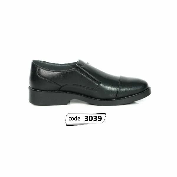 کفش چرم مجلسی مردانه مشکی(کد 3039)