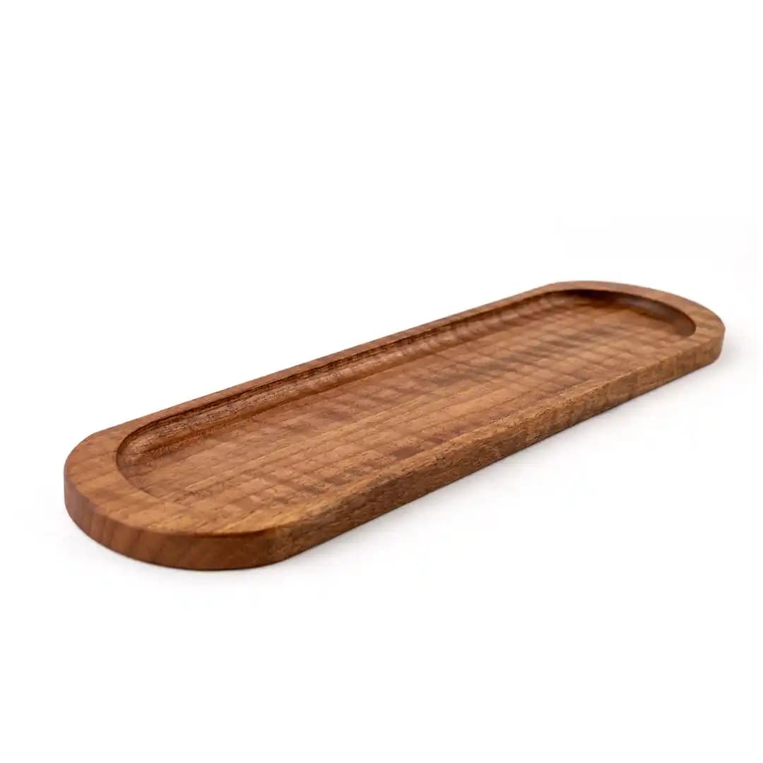 رولت خوری بیضی چوب گردو کد L370 — تصویر ۵