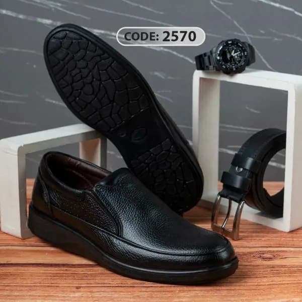 کفش بدون بند تمام مشکی(کد 2570) — تصویر ۲