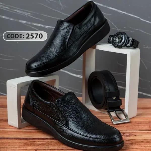 کفش بدون بند تمام مشکی(کد 2570) — تصویر ۳