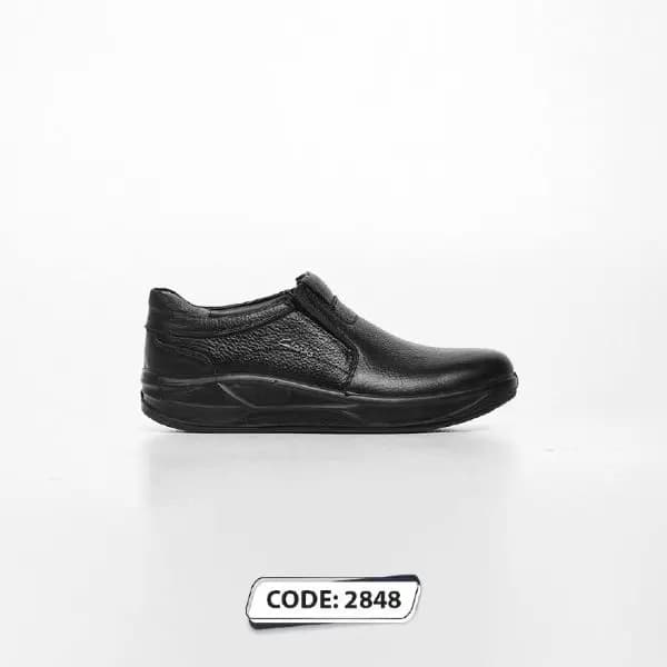 کفش چرم طبی تمام مشکی زیره جدید(کد2848)