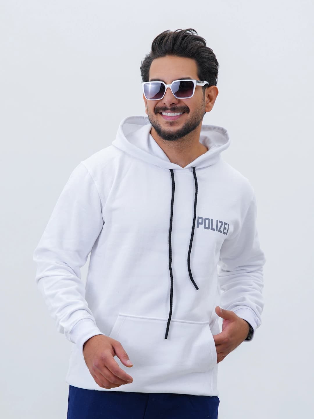 هودی مردانه پنبه سه نخ خار خورده POLIZEI کد 50225 D203 — تصویر ۵