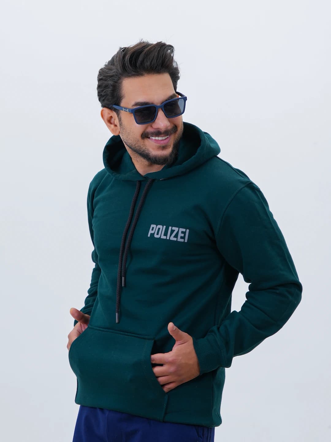 هودی مردانه پنبه سه نخ خار خورده POLIZEI کد 50225 D203 — تصویر ۷