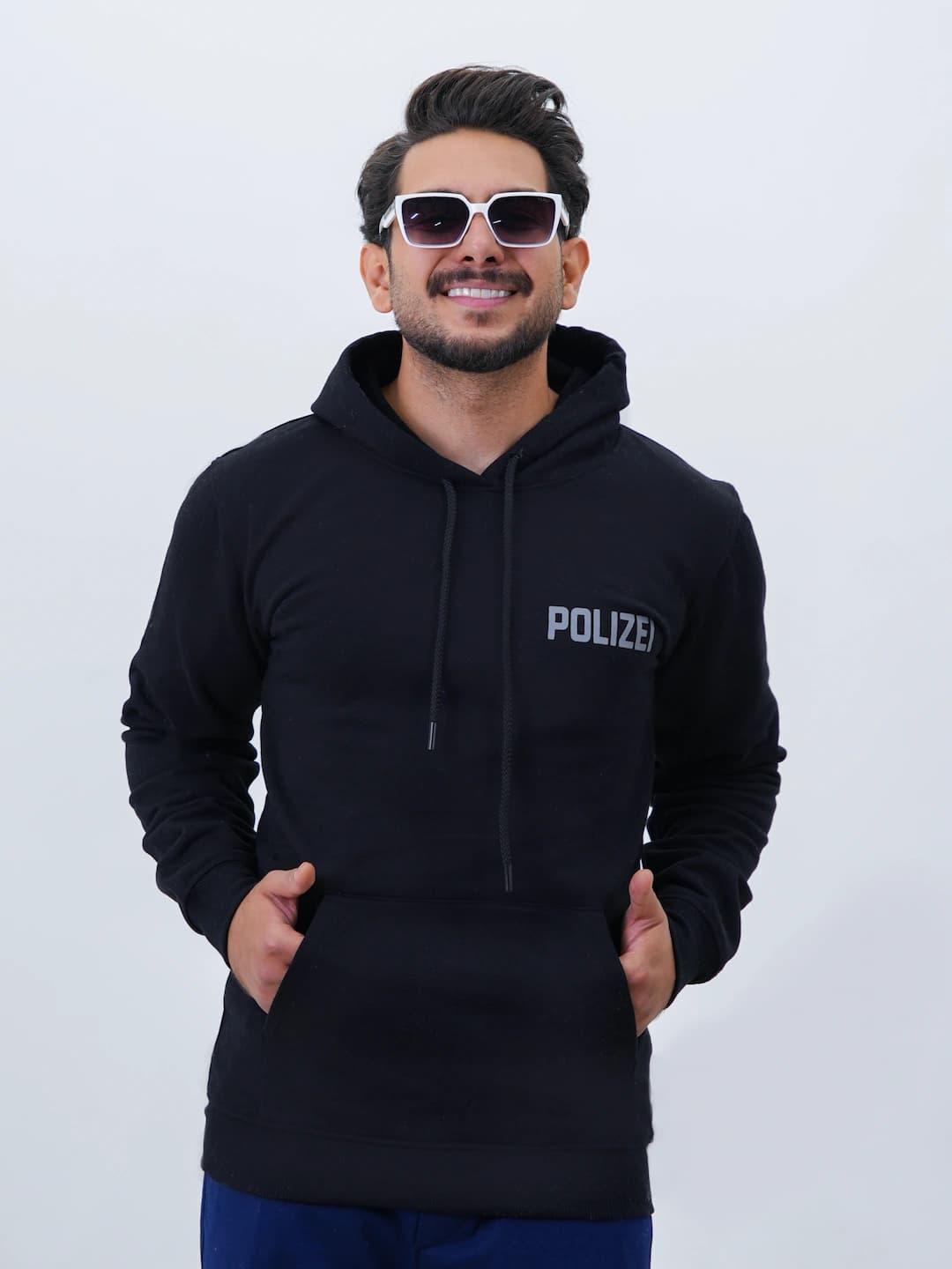 هودی مردانه پنبه سه نخ خار خورده POLIZEI کد 50225 D203 — تصویر ۳