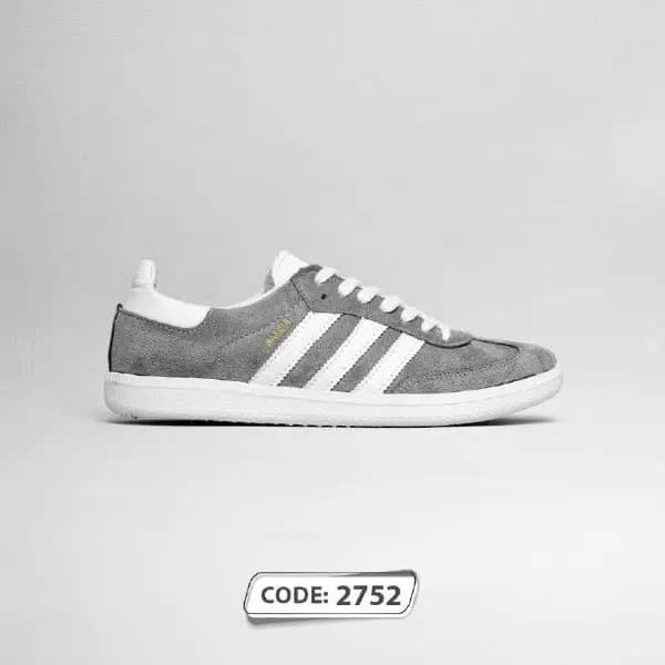 کتونی بندی آدیداس طوسی زیره سفید رویه جیر (کد2752) — تصویر ۲