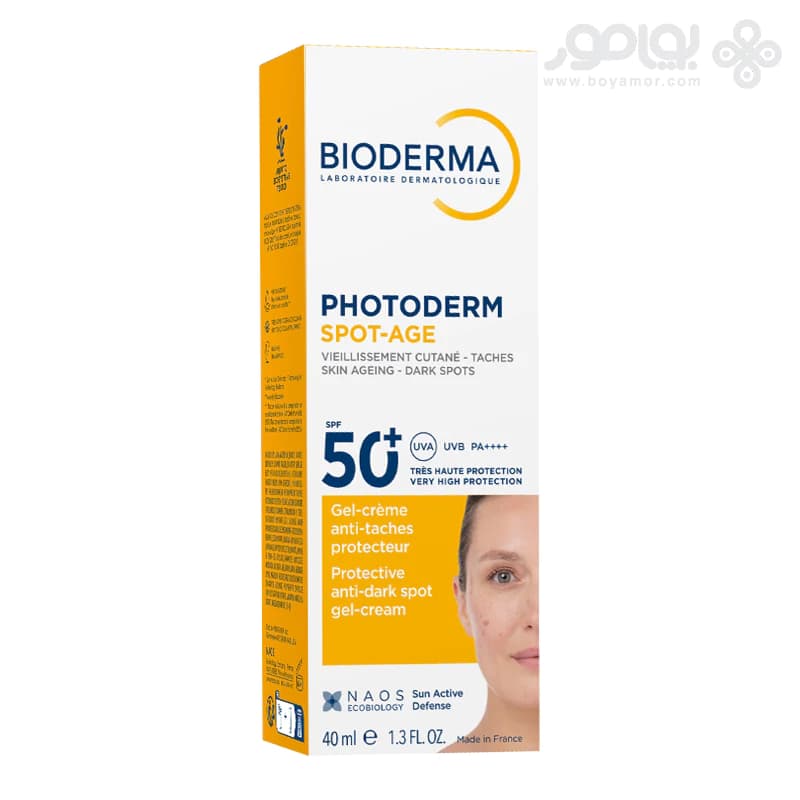 کرم ضد آفتاب و ضد لک بایودرما مدل SPOT AGE حجم 40 میل — تصویر ۳