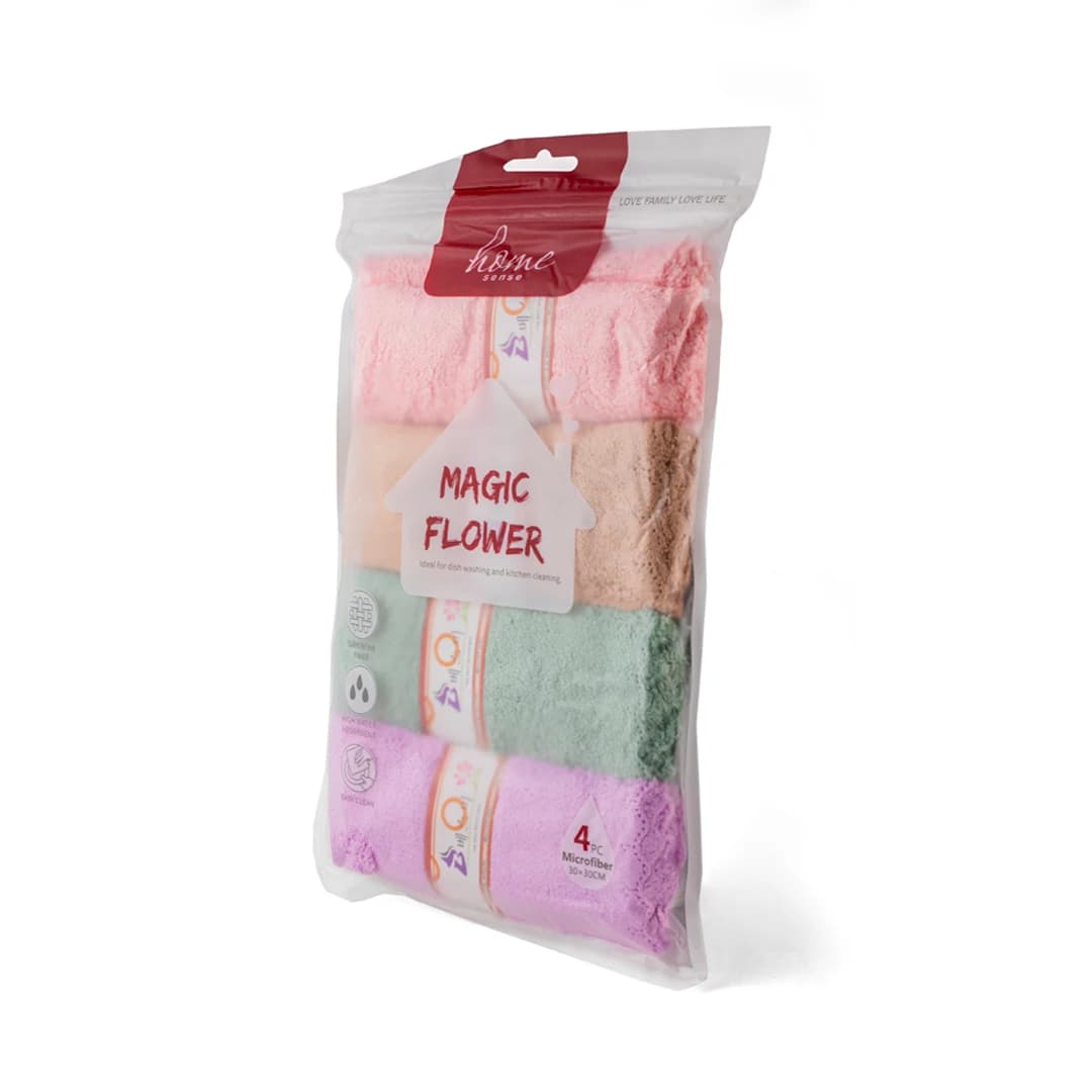دستمال میکروفایبر Home Sense مدل Magic Flower — تصویر ۳