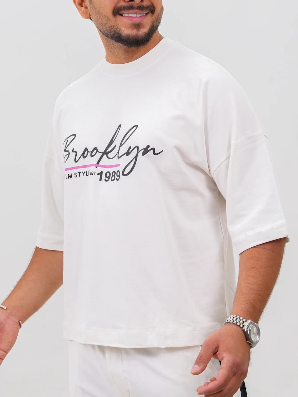 تیشرت مردانه پنبه دو نخ طرح BROOKLYN کد 30298 D 303