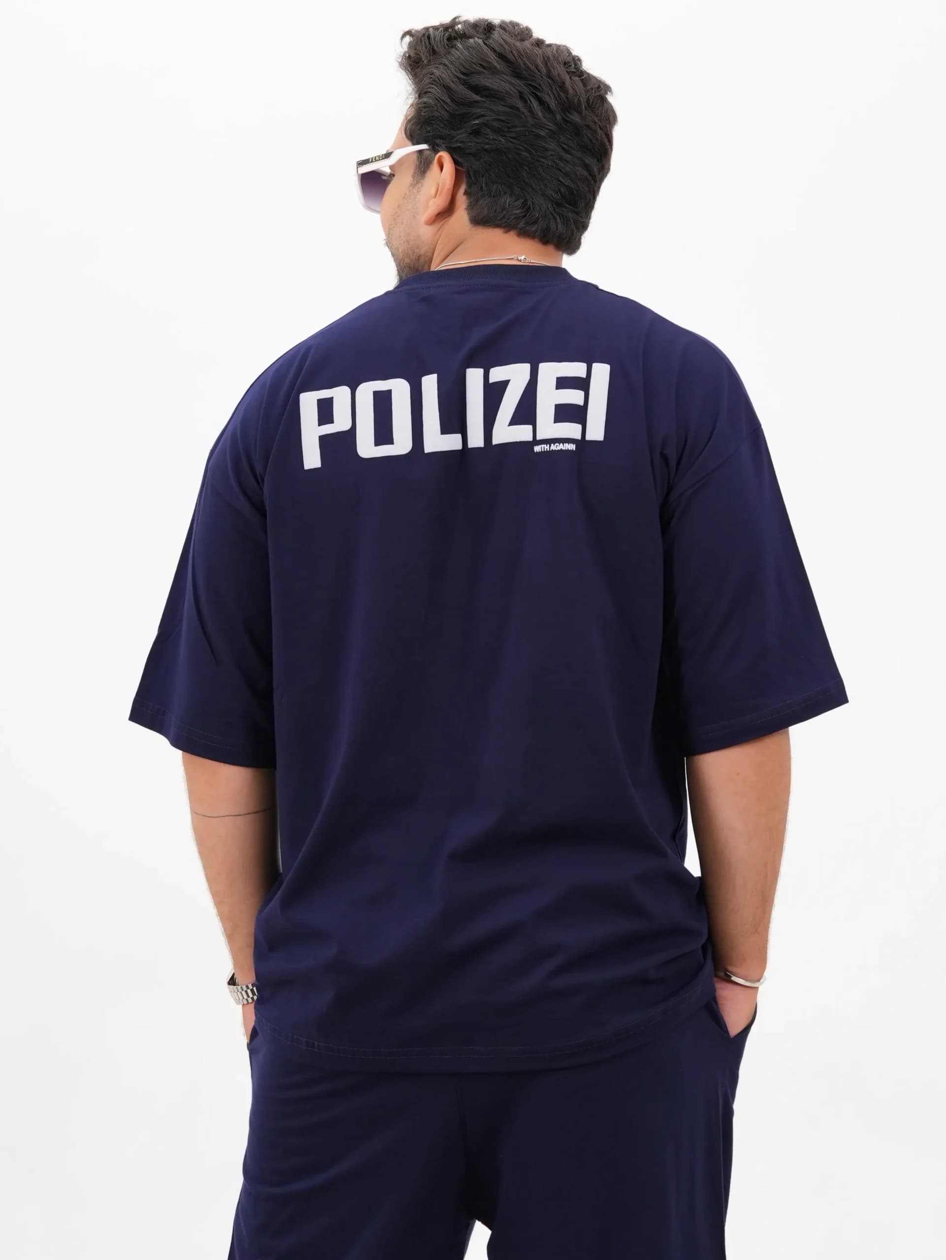 ست تیشرت و شلوار مردانه طرح POLIZEI کد 100149 F 101 — تصویر ۵