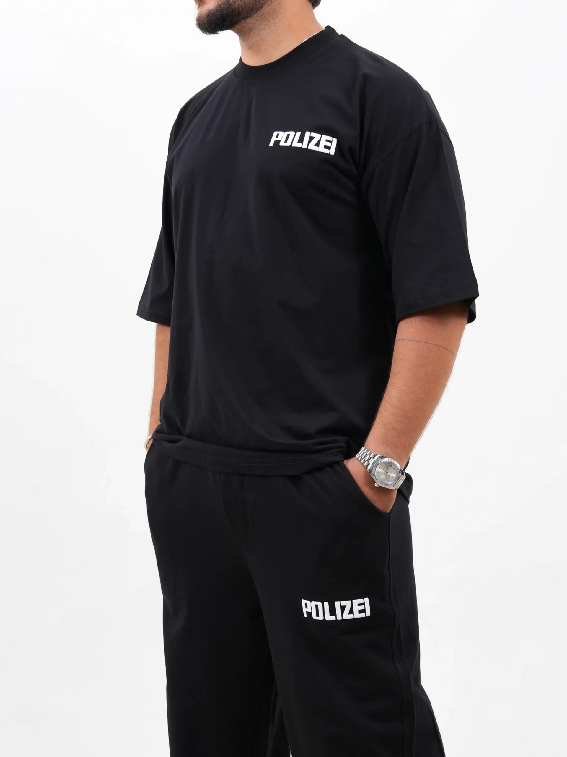 ست تیشرت و شلوار مردانه طرح POLIZEI کد 100149 F 101 — تصویر ۳