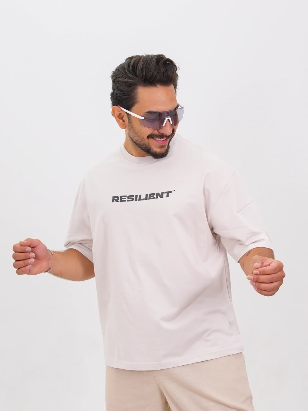 تیشرت مردانه پنبه دو نخ طرح RESILIENT کد 30294 F 203