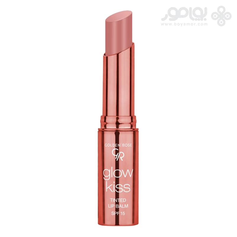 بالم لب رنگی گلدن رز مدل GLOW KISS شماره 01 رنگ VANILLA LATTE — تصویر ۳
